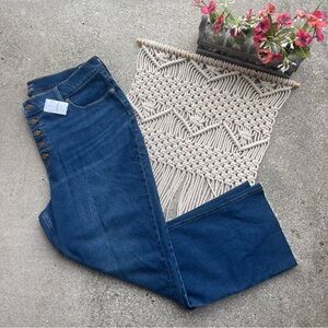 NWT J.Crew Factory Jeans Size 35 T - High-Rise Flare Crop